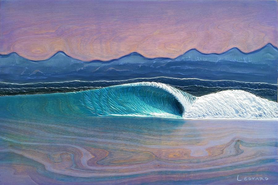 Wave Painting - Misty Mountains  by Nathan Ledyard