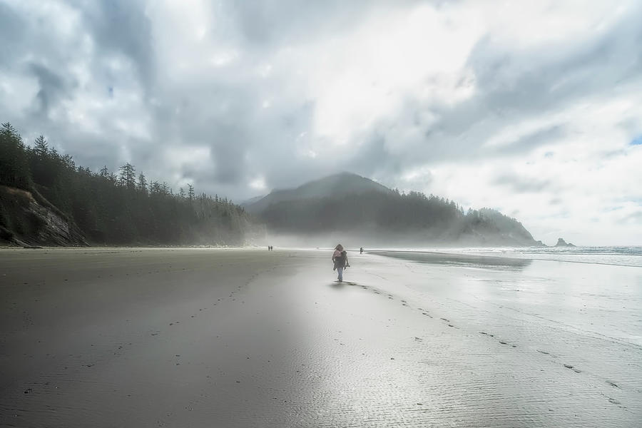 Mountain Photograph - Misty Short Sands Beach in Oregon by Kay Brewer