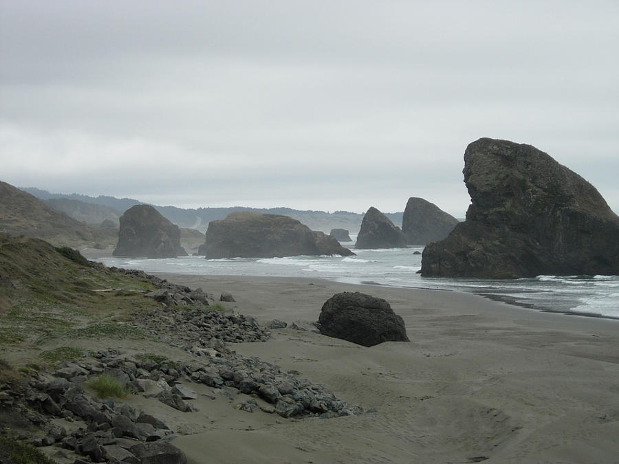 Misty Oregon Coastline Photograph by Stephanie H Johnson - Fine Art America