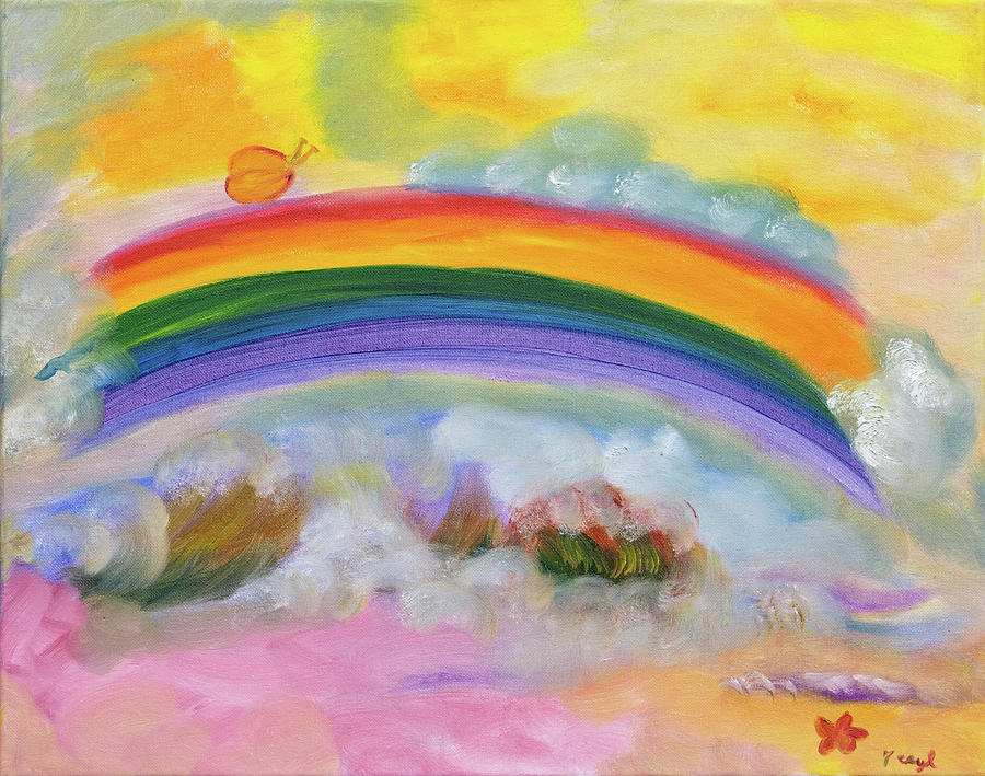 Misty Rainbow Painting by Meryl Goudey