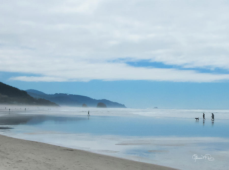 Misty Reflections on Cannon Beach Photograph by Susan Molnar