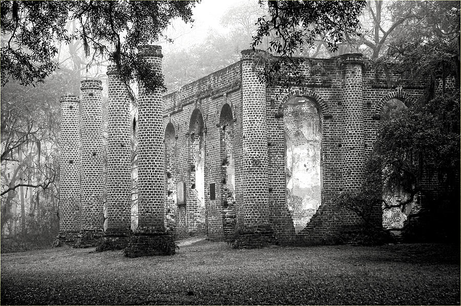 Misty Ruins Photograph