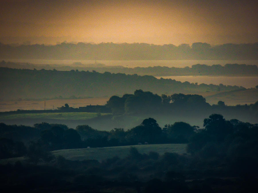 Misty Summer Irish Morning Photograph by James Truett