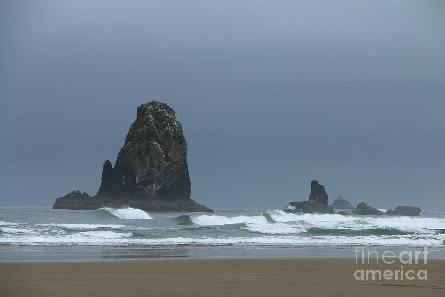 Misty Summer Morning At Cannon Beach  Photograph by Christiane Schulze Art And Photography