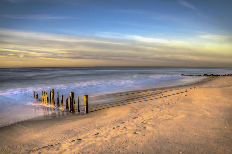 Beach Photograph - Poles And Jetty by Mike  Deutsch
