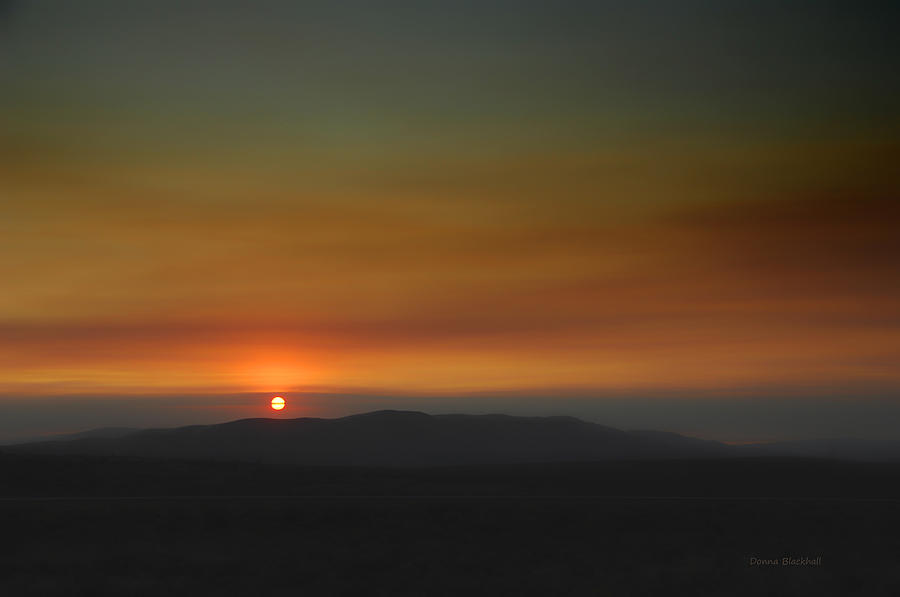 Sunset Photograph - Misty Sunset by Donna Blackhall