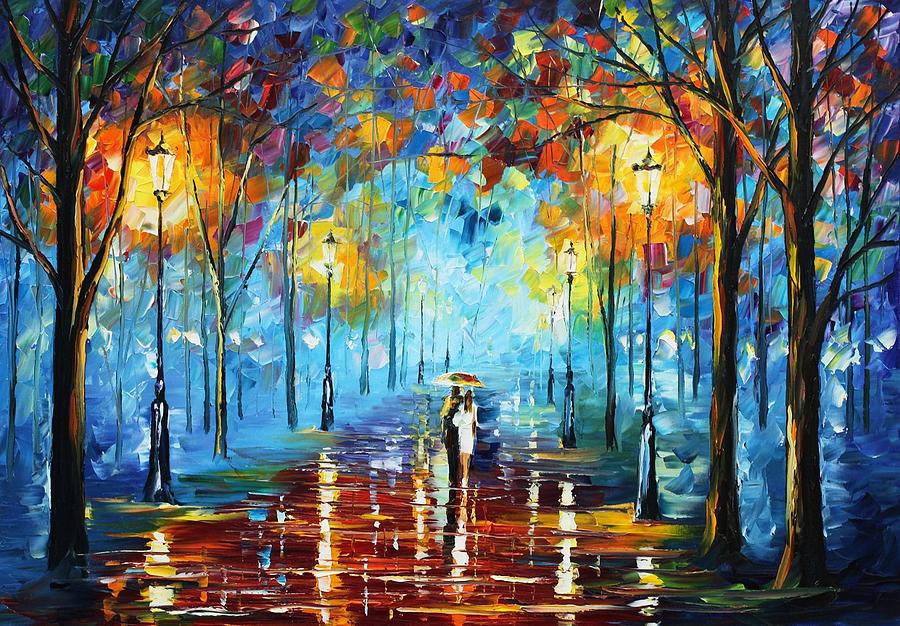 Misty Vibrations Painting by Leonid Afremov - Fine Art America