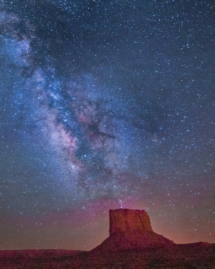 Mitchell Butte Milky Way 1 Photograph by Joe Kopp