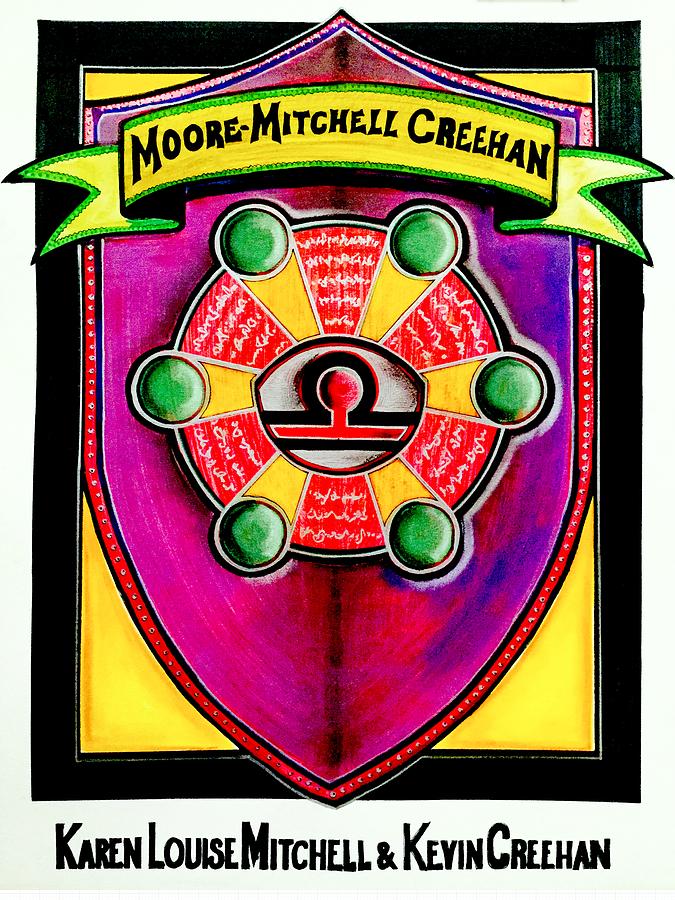 Family Crest Painting - Mitchell-Creehan Ancestral Healing Family Crest by AHONU Aingeal Rose