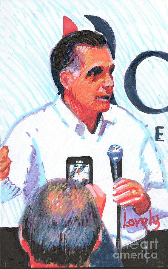 Mitt Romney Painting by Candace Lovely