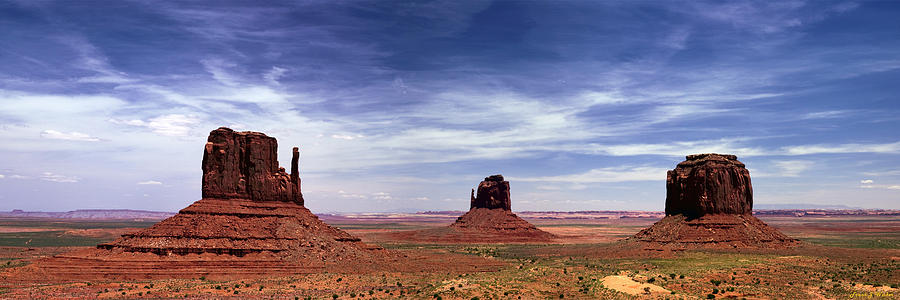 Mittens at Monument Valley Photograph by Frank Wicker