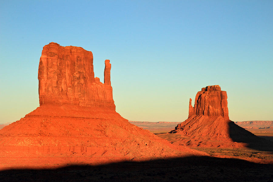 Mittens at sunset in Monument Valley Photograph by Pierre Leclerc Photography