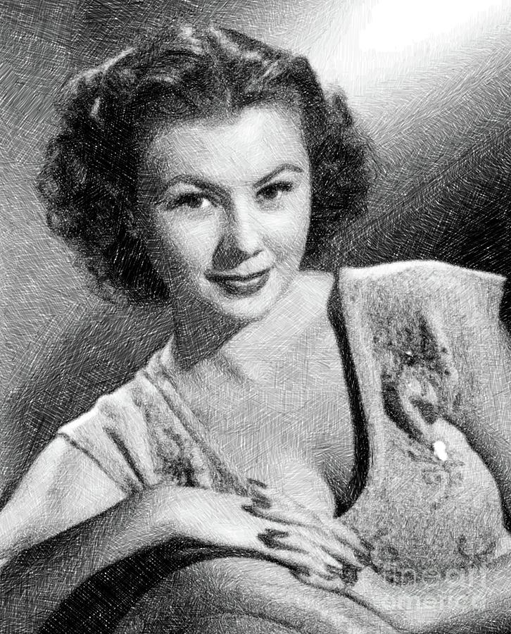 Hollywood Drawing - Mitzi Gaynor, Vintage Actress by JS by Esoterica Art Agency