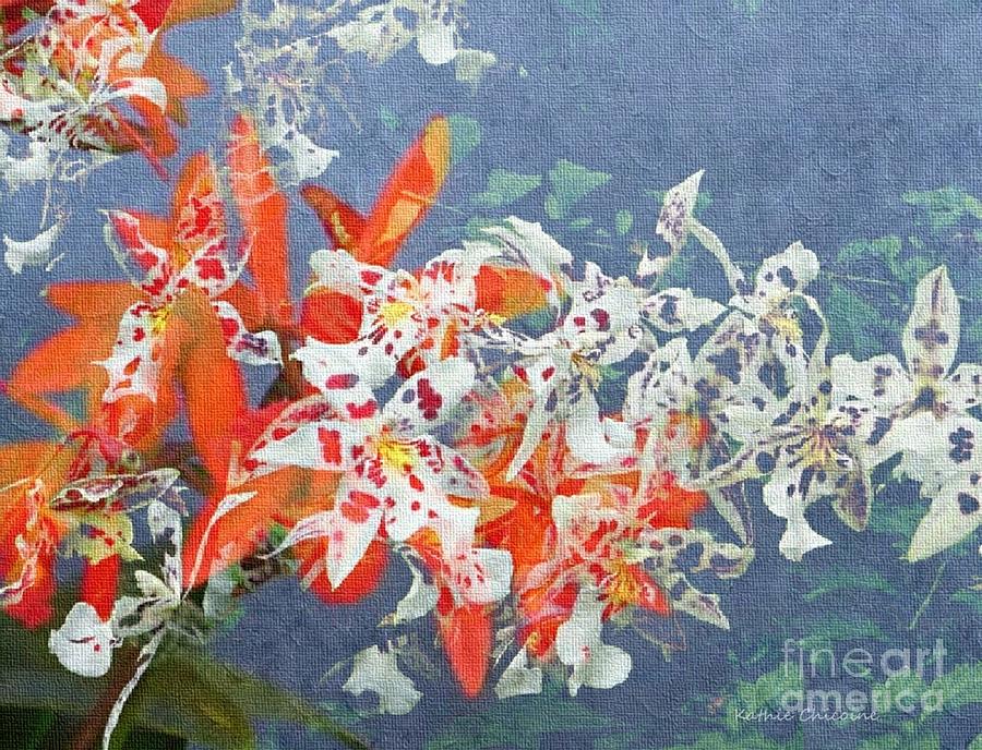 Mix of Orchids Digital Art by Kathie Chicoine