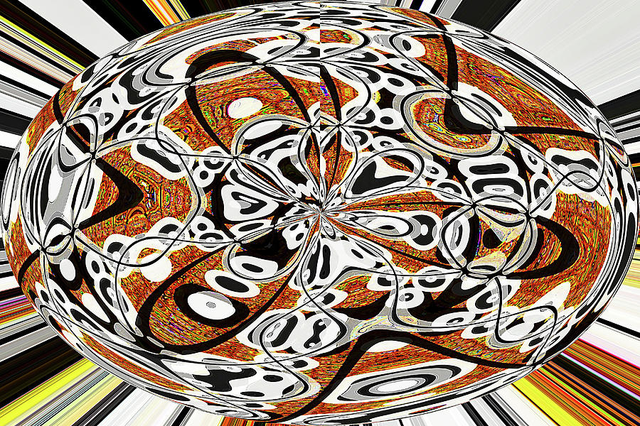 Mixed Abstract Ovoid Digital Art by Tom Janca