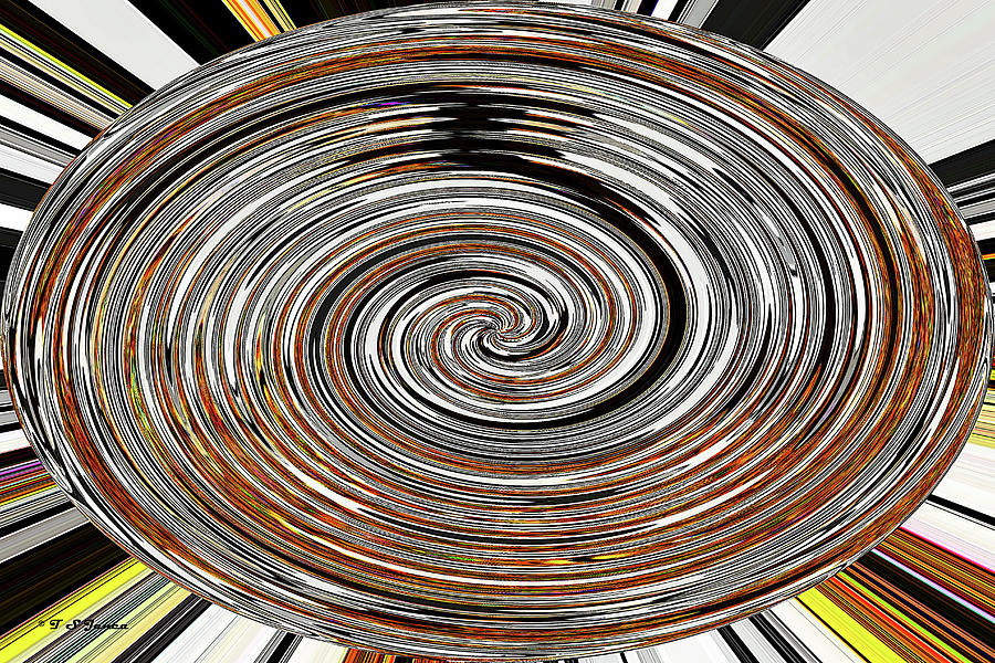 Mixed Abstract Ovoid Twirl Digital Art by Tom Janca