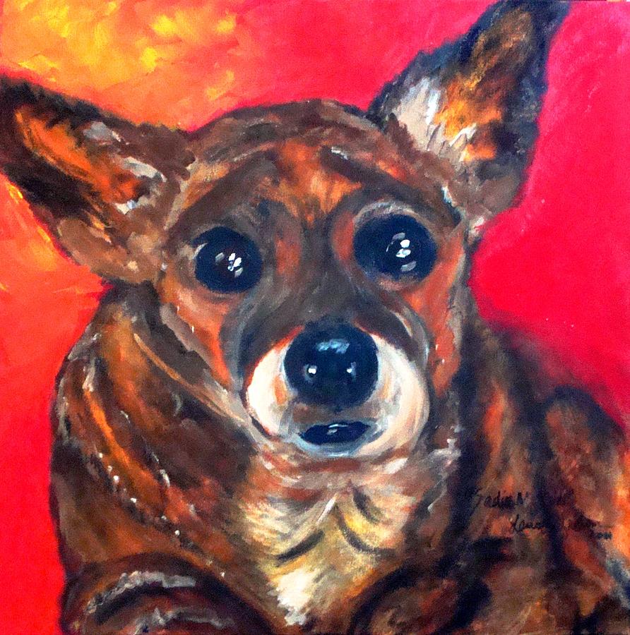 Mixed Breed- Sadie My Girl Painting by Laura  Grisham