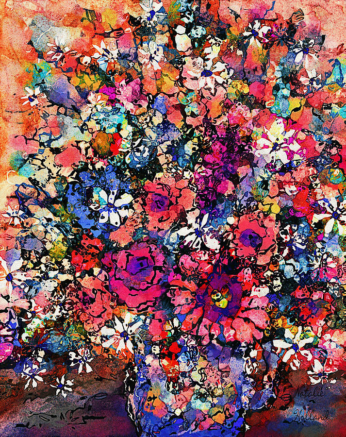 Mixed Flowers Painting by Natalie Holland