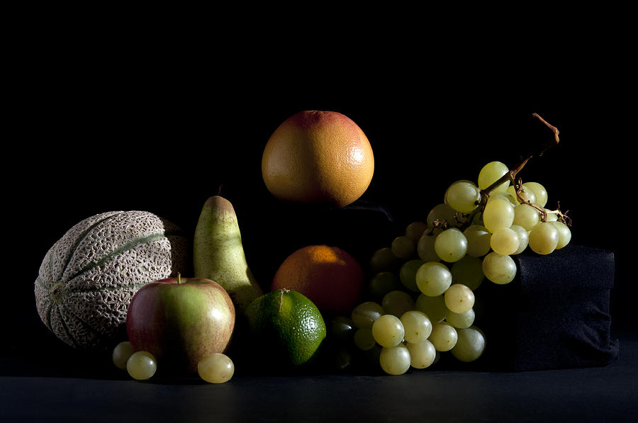 Mixed Fruit On A Black Background Photograph by Eugenio Marongiu - Fine Art  America