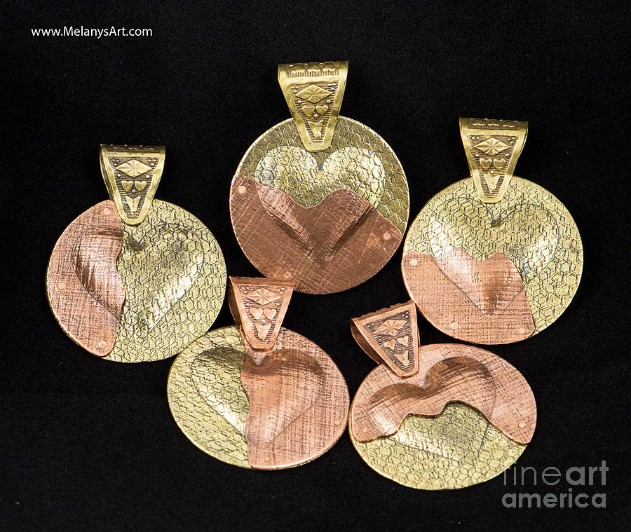 Valentines Day Jewelry - Mixed Metal Heart Necklaces by Melany Sarafis