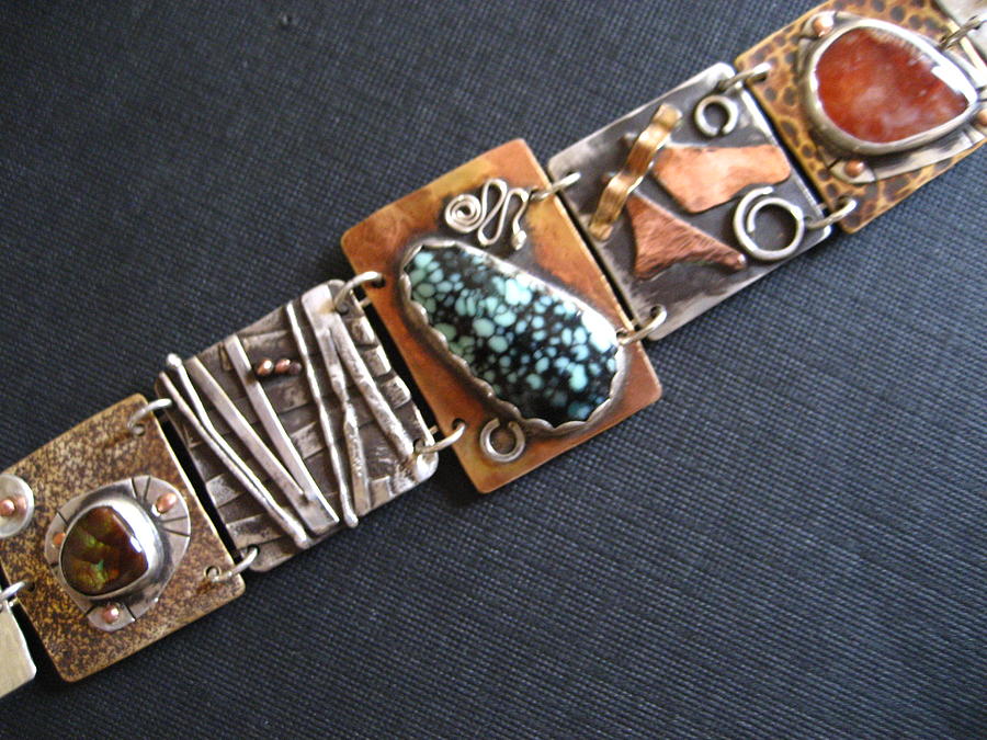 Link Bracelets Jewelry - Mixed-metal link bracelet by Marilyn Bohanan