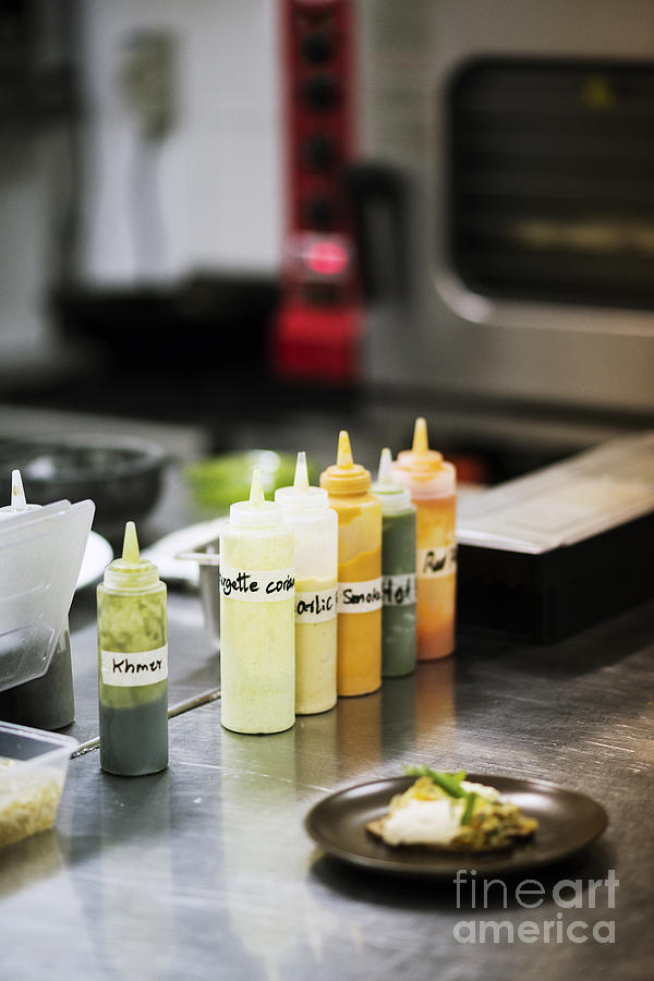Mixed Sauces In Kitchen Interior Photograph by JM Travel Photography
