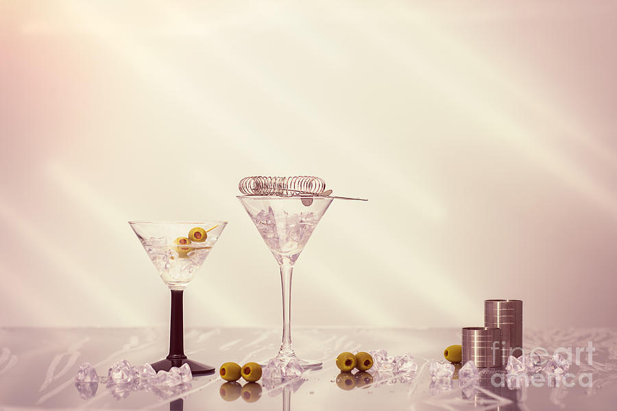 Martini Photograph - Mixing Cocktails by Amanda Elwell