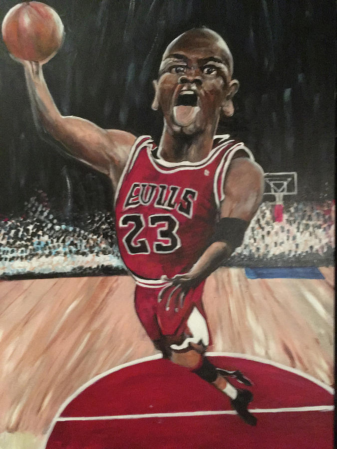 MJ Painting by Anthony L Robert S Hurt