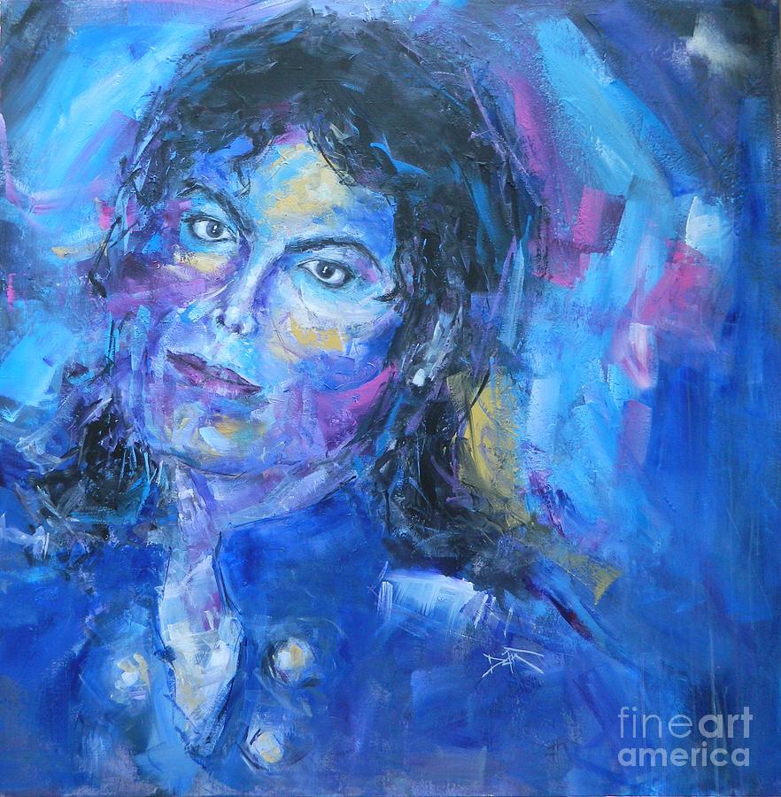 MJ Man in the Mirror Painting by Dan Campbell
