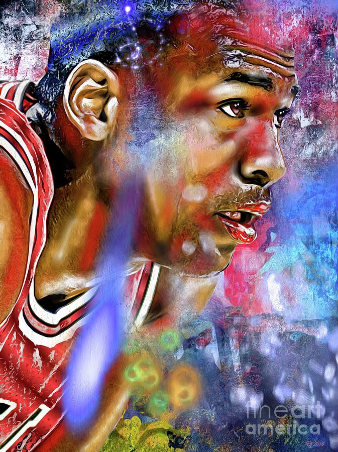 Michael Jordan Painting - MJ Painted by Daniel Janda
