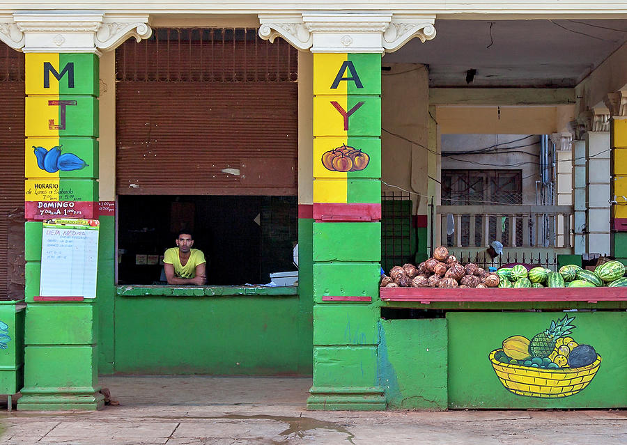 MJAY Fruit Stand Havana Cuba Photograph by Charles Harden