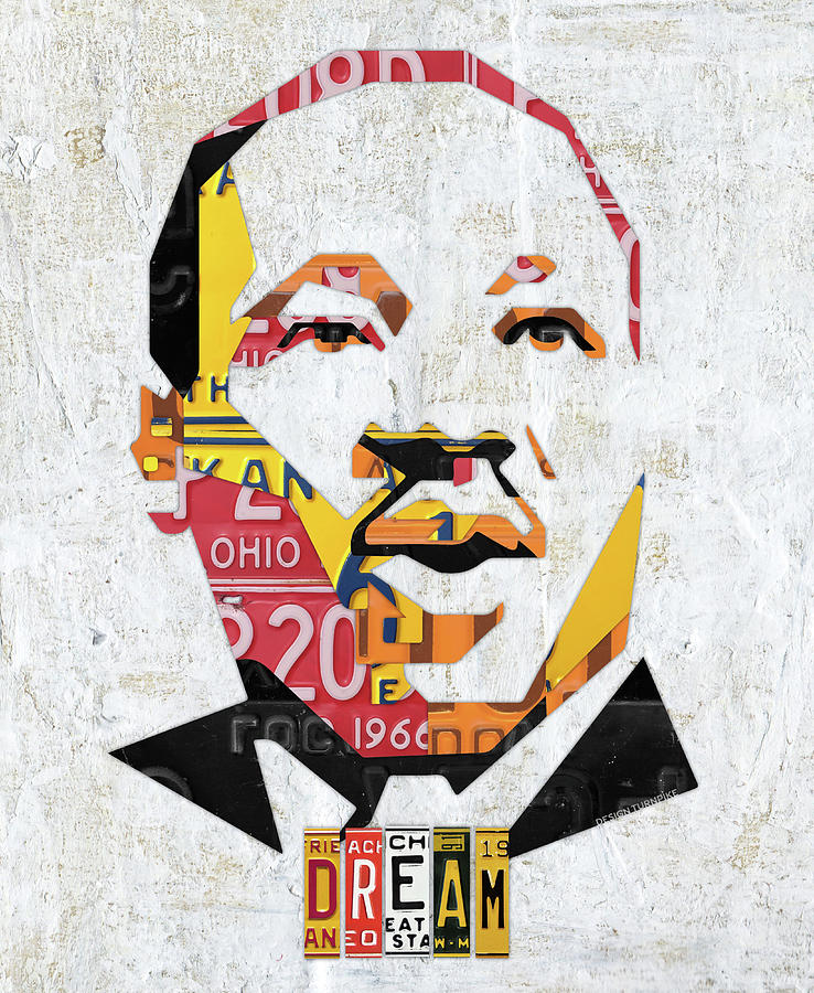 Mlk Mixed Media - Mlk Dream Portrait In License Plates By Design Turnpike by Design Turnpike Mlk Mixed Media - Mlk Dream Portrait In License Plates By Design Turnpike by Design Turnpike