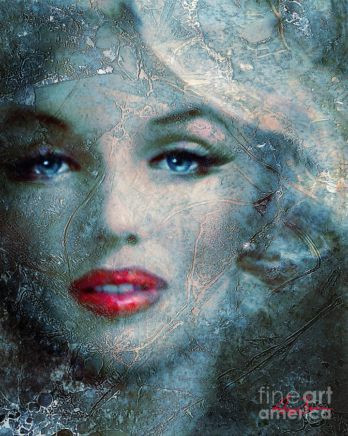 MM frozen blue Painting by Angie Braun