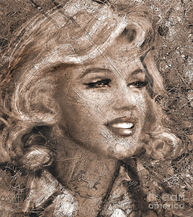 MM Ice Sepia Painting by Angie Braun