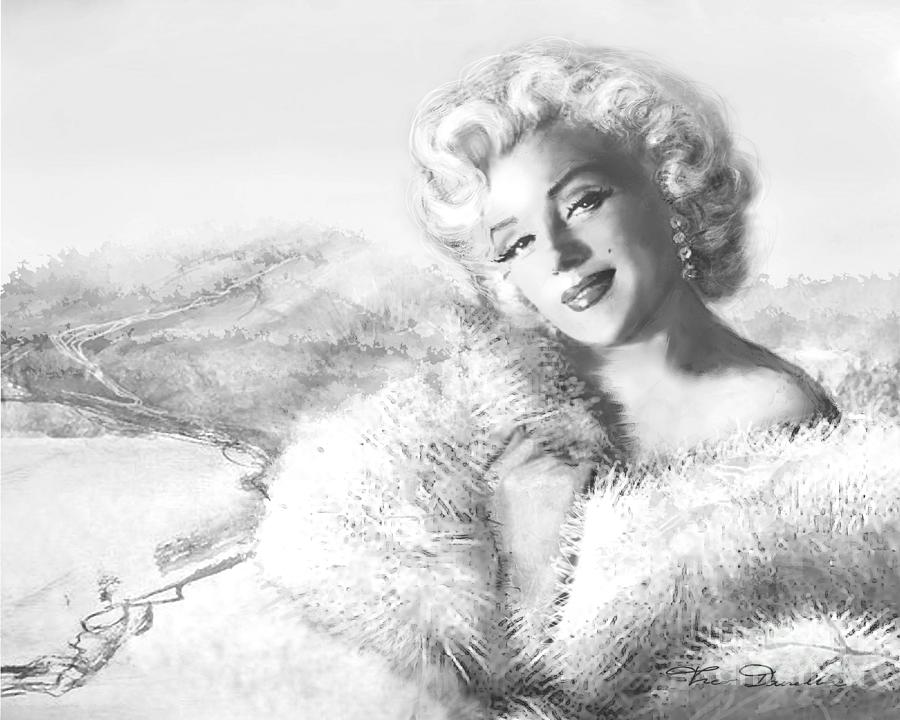 MM Winter bw Painting by Theo Danella