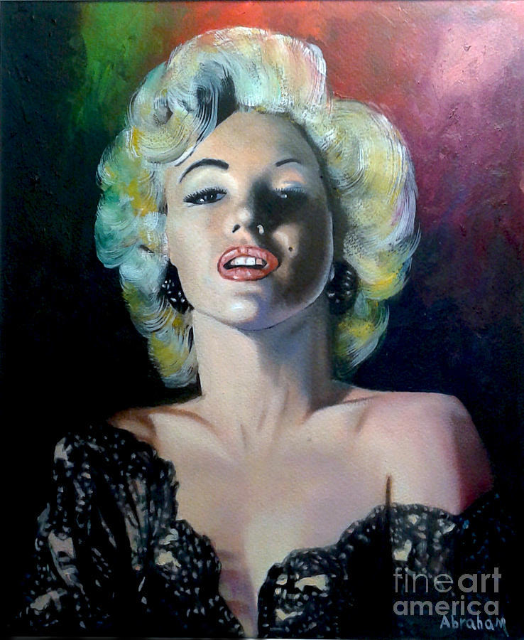 M.Monroe 3 Painting by Jose Manuel Abraham - Fine Art America