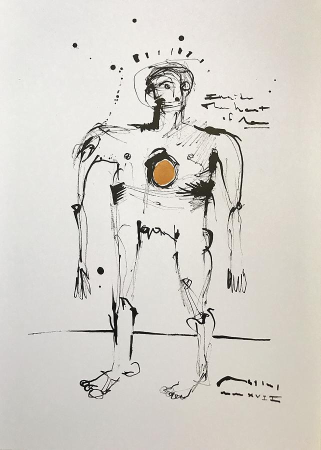 MMXVII Inside The Heart of Man  Drawing by Mark M Mellon
