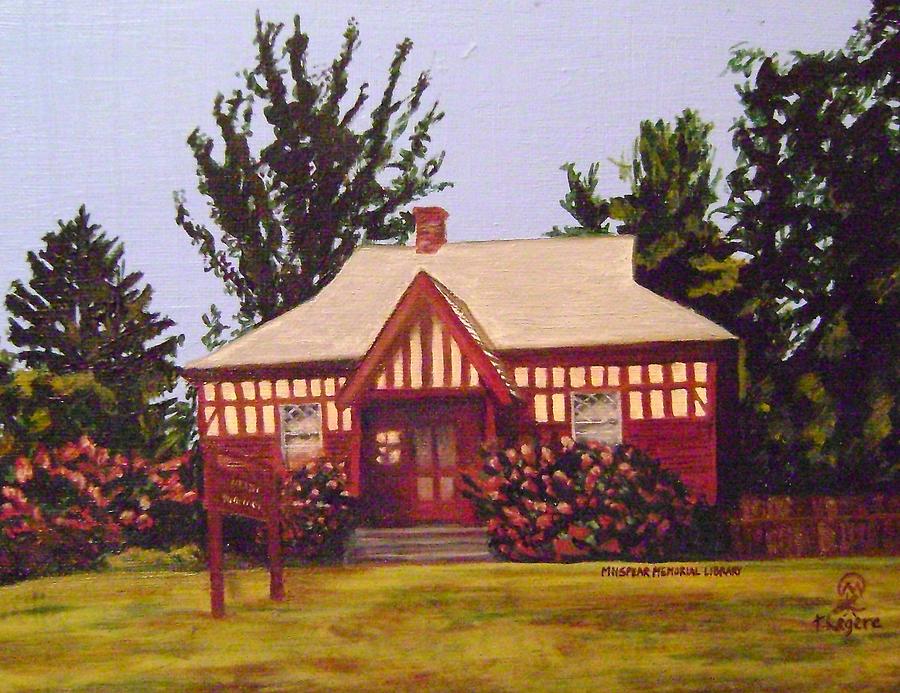 M.N. Spear Memorial Library Painting by Therese Legere