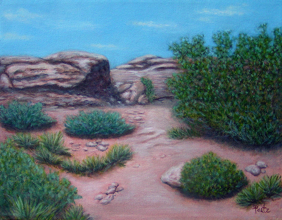 Moab Utah Desert Painting by Gay Pautz