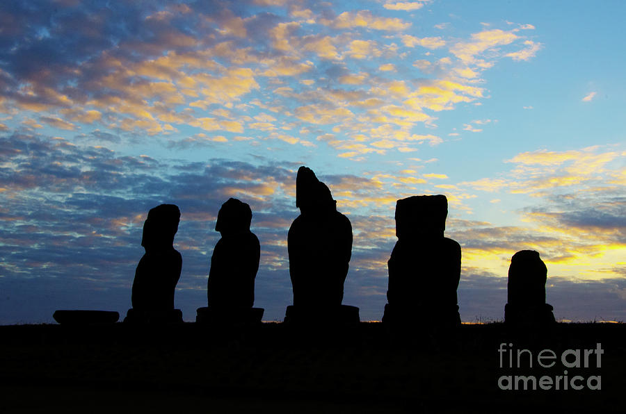 Moai Easter Island Rapa Nui 3 Photograph by Bob Christopher