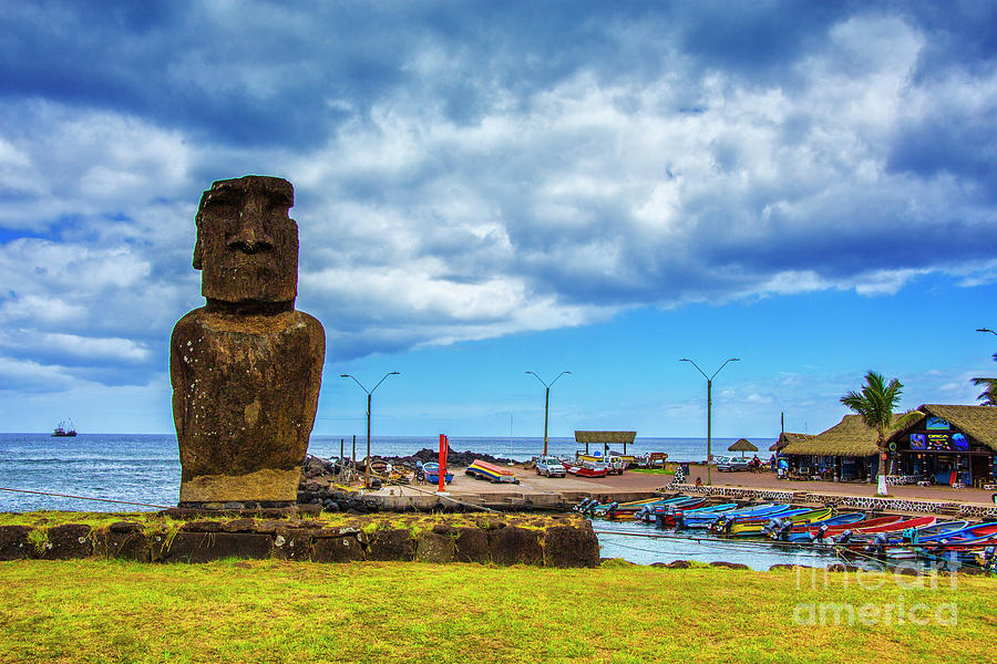 Moai Harbor Photograph by Rick Bragan