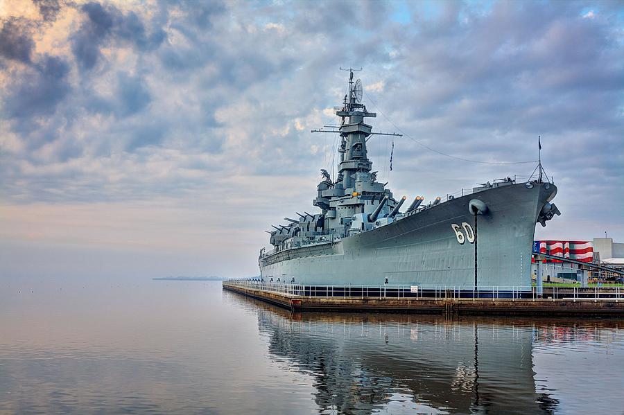 Mobile Photograph - Mobile Bay and the USS Alabama by JC Findley