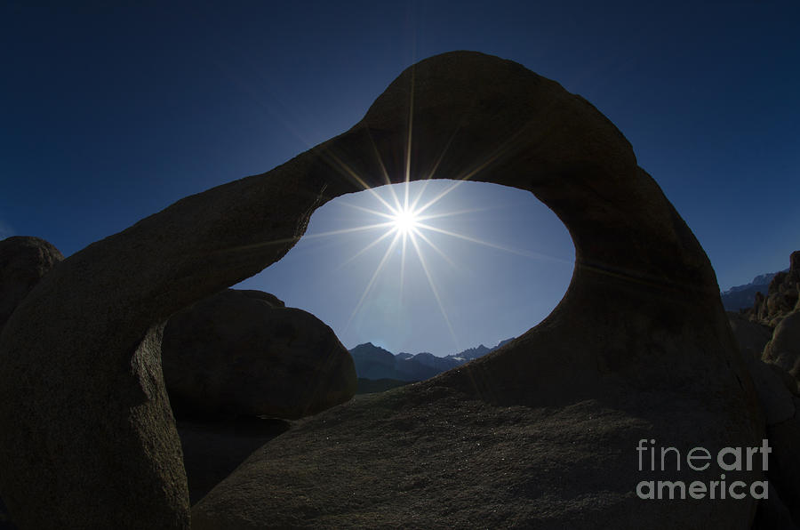 Nature Photograph - Mobius Arch Alabama Hills California 3 by Bob Christopher