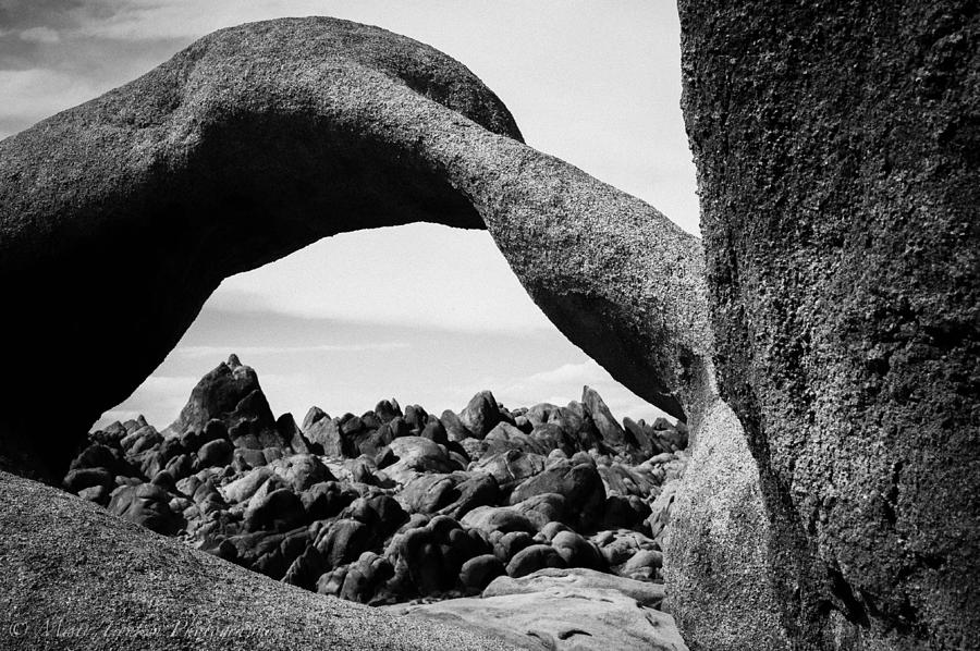 Black And White Photograph - Mobius Arch view Alabama Hills by Misty Tienken