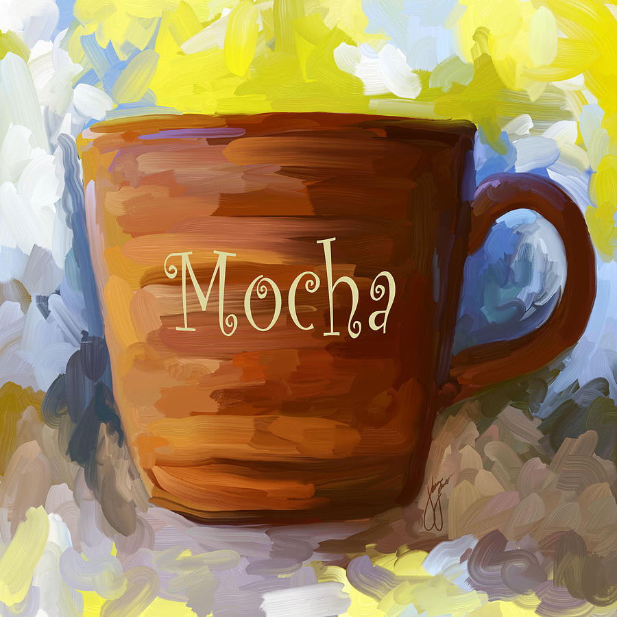 Mocha Coffee Cup Painting by Jai Johnson