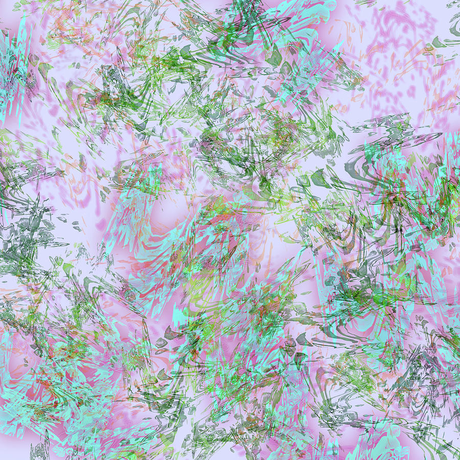 Mock Floral Purple Teal Mixed Media by Kristin Doner Mock Floral Purple Teal Mixed Media by Kristin Doner