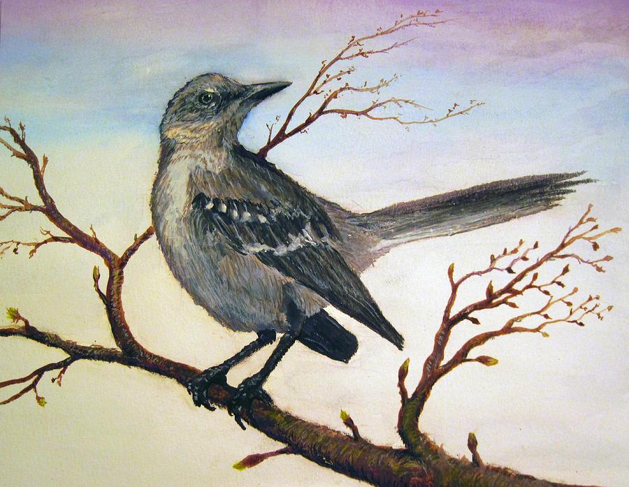 Mockingbird Painting - Mockingbird by Forrest C Greenslade PhD