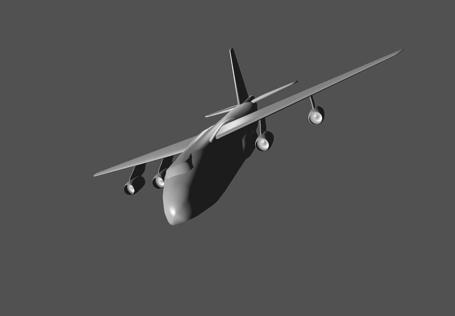 Transportation Photograph - Model aircraft in 3D. by Alexandr  Malyshev