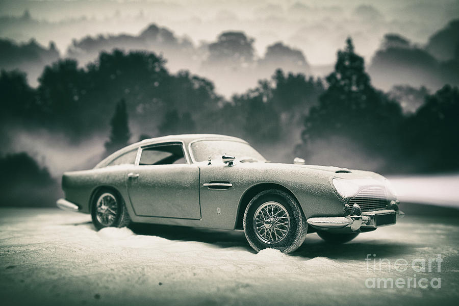 Forest Photograph - Model Aston Martin DB5 In The Snow by Simon Bradfield Forest Photograph - Model Aston Martin DB5 In The Snow by Simon Bradfield