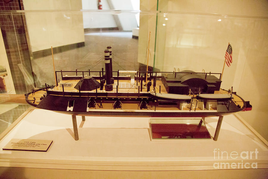 Model Display of Ironclad River Gunboat  Photograph by Chuck Kuhn